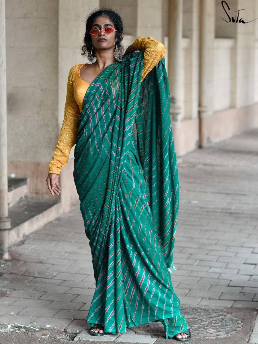 Dhaani Chunahri Pehen (Saree) - suta
