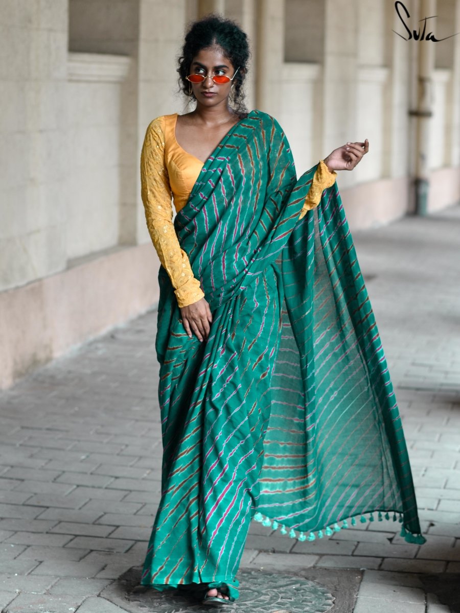 Dhaani Chunahri Pehen (Saree) - suta